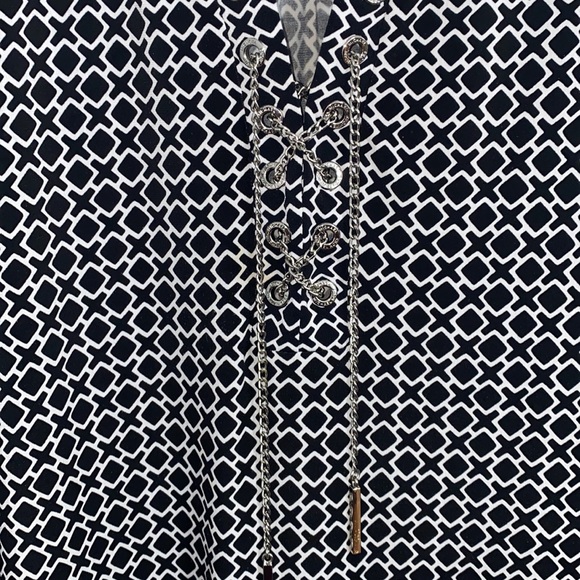 Michael Kors Black And White Geometric Dress - Picture 2 of 4